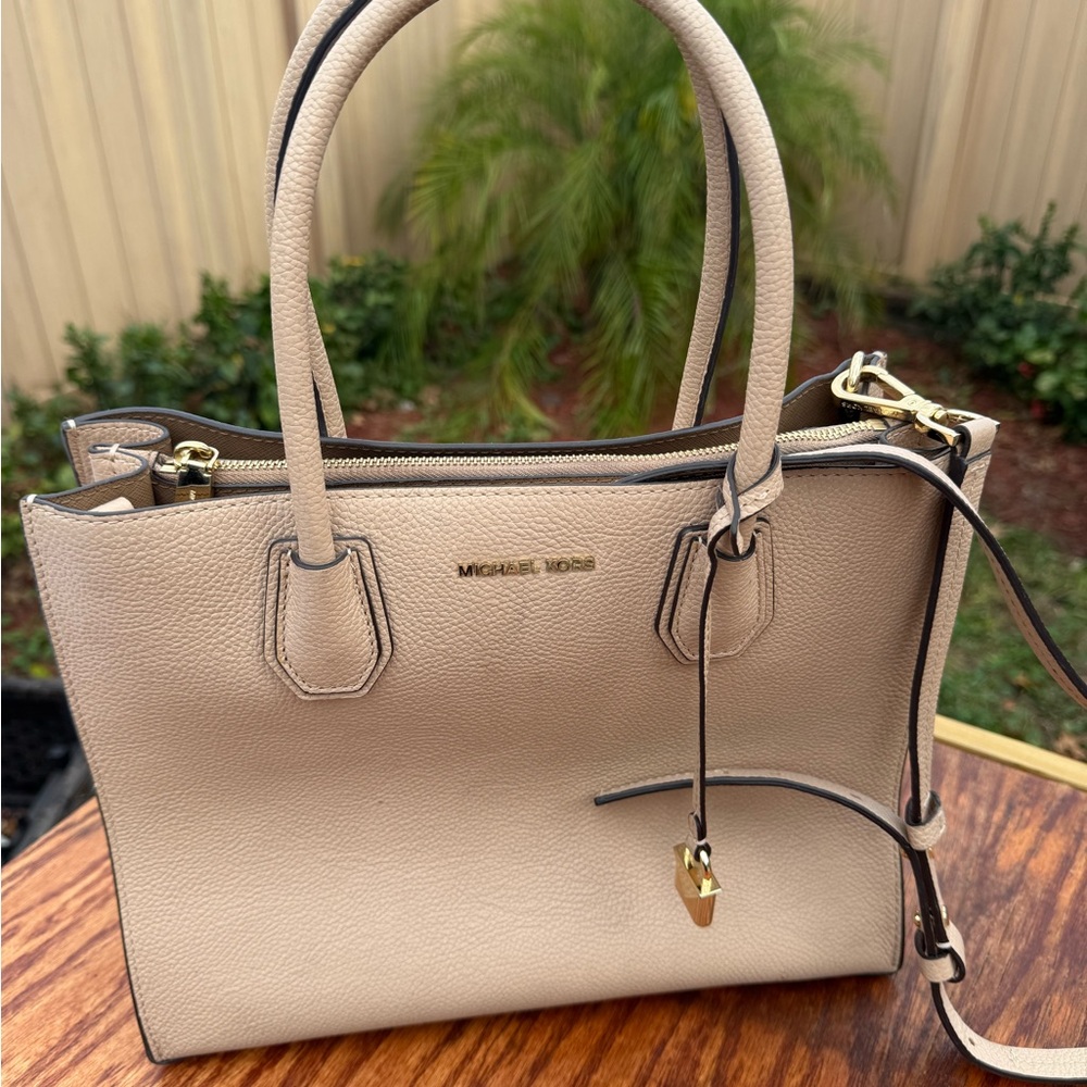 Michael Kors Cream Leather Satchel
